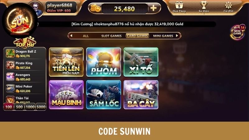 Một vài thông tin về code Sunwin